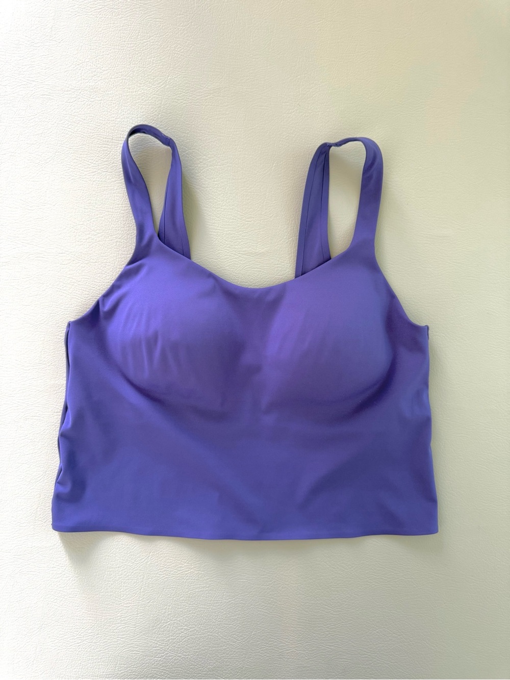 Huug Purple Bra Tank Top Crop Top size XL Built In Molded Cups